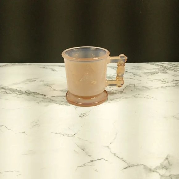 Degenhart Glass Peacock & Stork Cup Trinket Paperweight Vintage - Picture 7 of 8